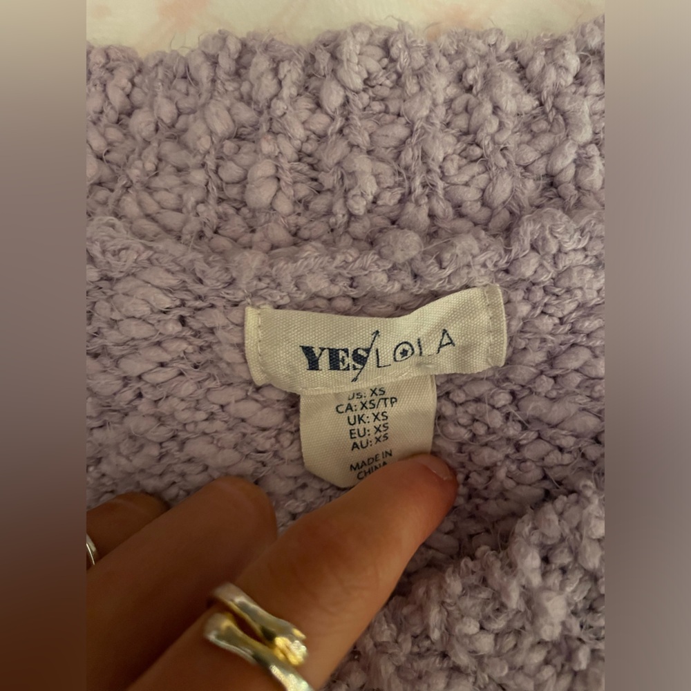 Purple sweater, size extra-small